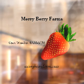 Aardbeien Boerderij Raamsticker (Vel 2)