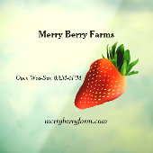 Aardbeien Boerderij Raamsticker (Vel 3)