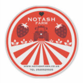 aardbeien Boerderij winkel Sticker (Voorkant)