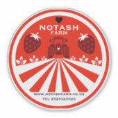 aardbeien Boerderij winkel Sticker (Voorkant)