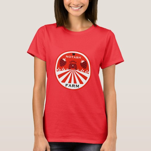 aardbeien Boerderij winkel T-shirt (Voorkant)