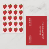 Aardbeien Boerderijen Aardbeien Visitekaartje (Voorkant / Achterkant)