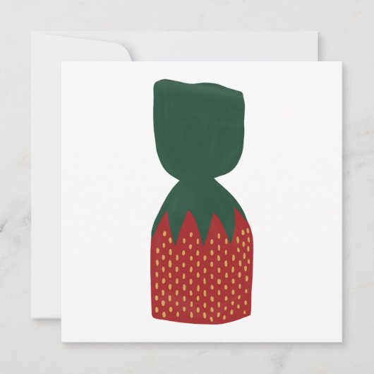 Aardbeien Bon Bons Snoepjes Kaart (Voorkant)