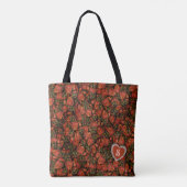 Aardbeien boodschappentas tote bag (Achterkant)