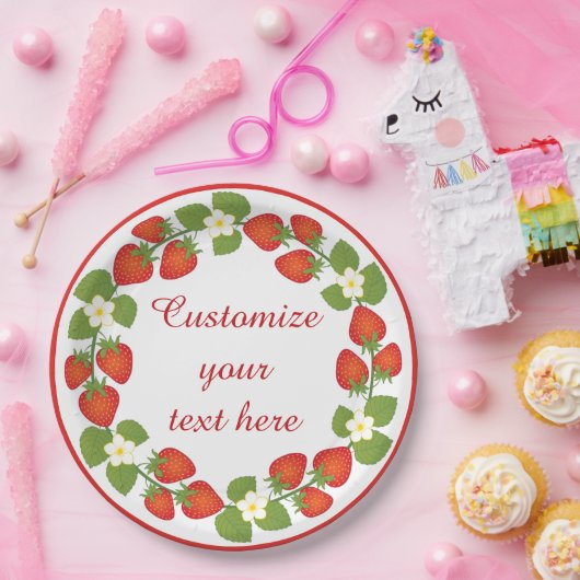 Aardbeien Bord met schuurpapier (Feest)