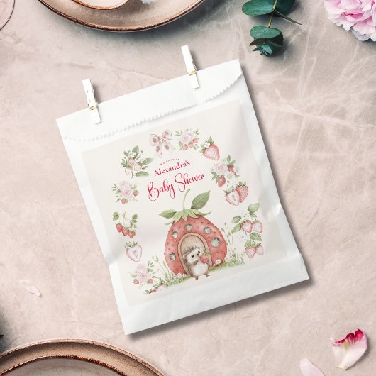 Aardbeien Bos Baby Shower Bedankzakje