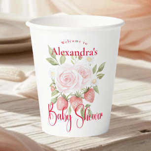 Aardbeien Bos Baby Shower Papieren Bekers
