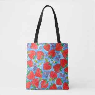 Aardbeien Bosbessen Honingbijenmarkt Tote Bag