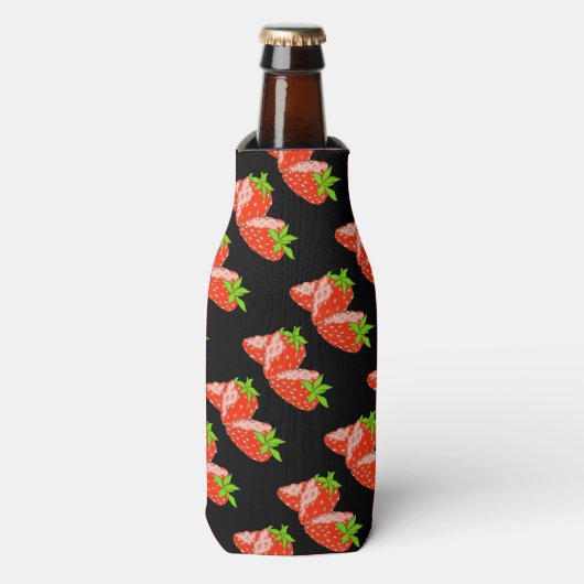 Aardbeien Bottelkoeler Flesjeskoeler (Fles Voorkant)