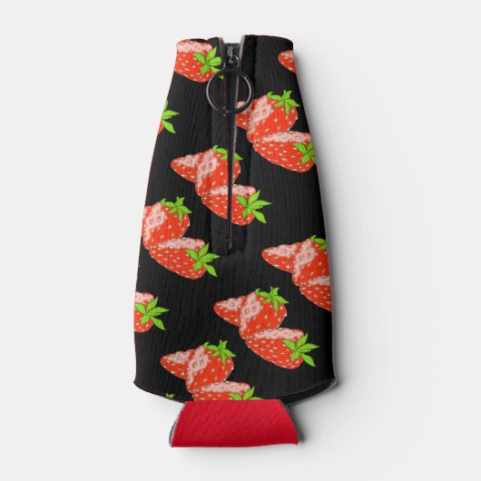 Aardbeien Bottelkoeler Flesjeskoeler (Achterkant)