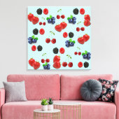 Aardbeien braam canvas afdruk (Insitu (Woonkamer))