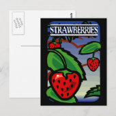 Aardbeien Briefkaart (Voorkant / Achterkant)