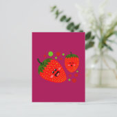 Aardbeien Briefkaart (Staand voorkant)