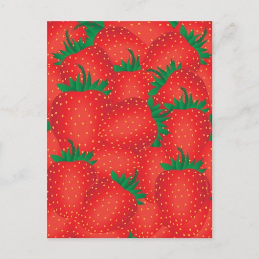 Aardbeien Briefkaart (Voorkant)