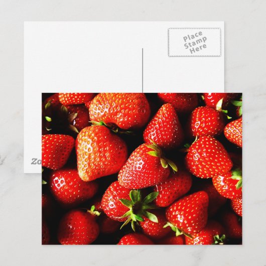 Aardbeien Briefkaart (Voorkant / Achterkant)