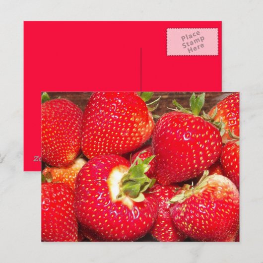 Aardbeien Briefkaart (Voorkant / Achterkant)