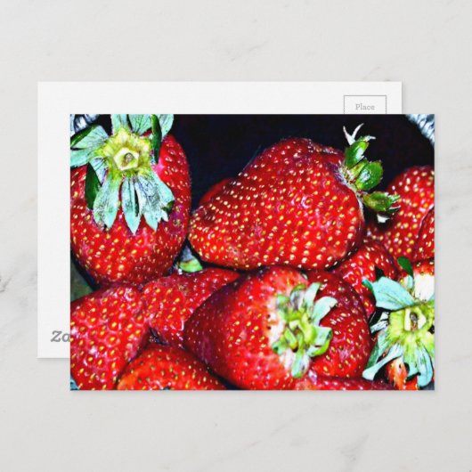 Aardbeien Briefkaart (Voorkant / Achterkant)
