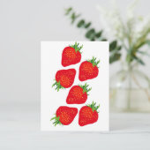  aardbeien briefkaart (Staand voorkant)