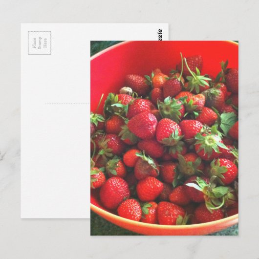 Aardbeien Briefkaart (Voorkant / Achterkant)