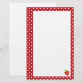 Aardbeien Briefpapier (Voorkant / Achterkant)