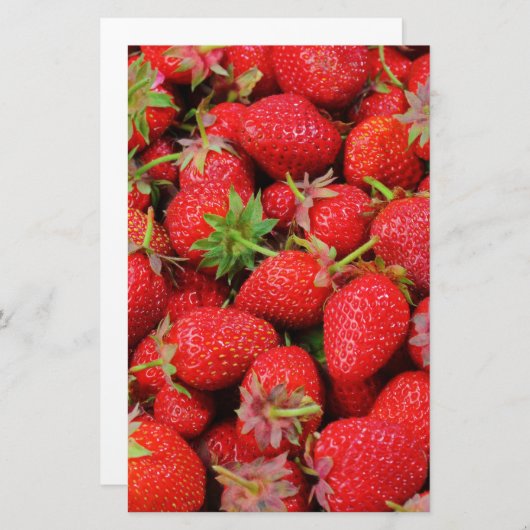 Aardbeien Briefpapier (Voorkant / Achterkant)