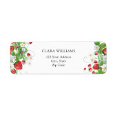 Aardbeien Bruidsdouche Etiket (Voorkant)