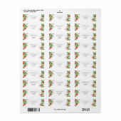 Aardbeien Bruiloft Feest Etiket (Full Sheet)
