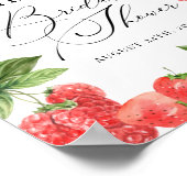 Aardbeien Bruiloft Feest Welkomstbord Poster (Hoek)