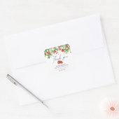 Aardbeien Bruiloftsfeest Vierkante Sticker (Envelop)
