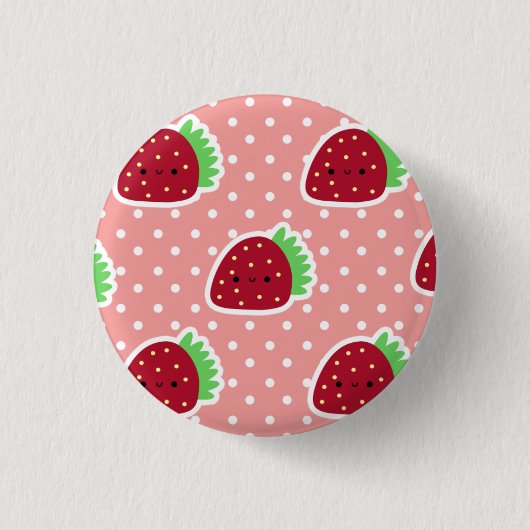 Aardbeien Button (Voorkant)