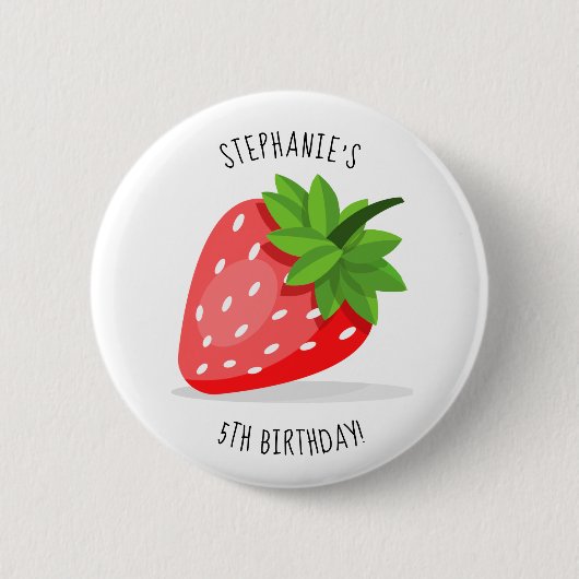 Aardbeien Button (Voorkant)