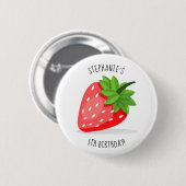 Aardbeien Button (Voorkant /achterkant)