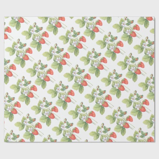 Aardbeien Cadeaupapier (Vlak)