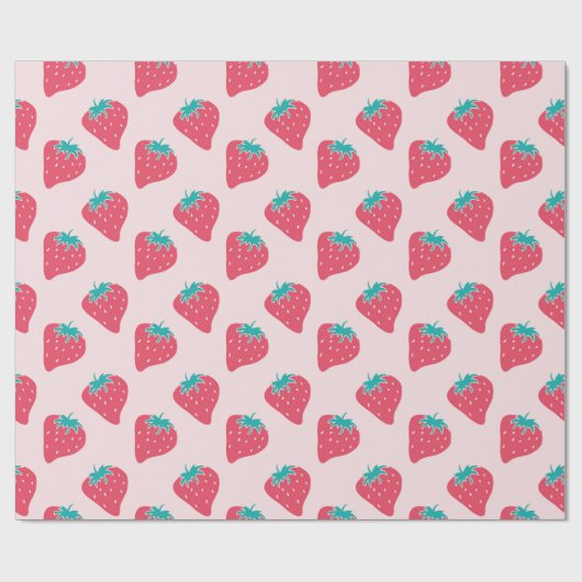 Aardbeien Cadeaupapier (Vlak)