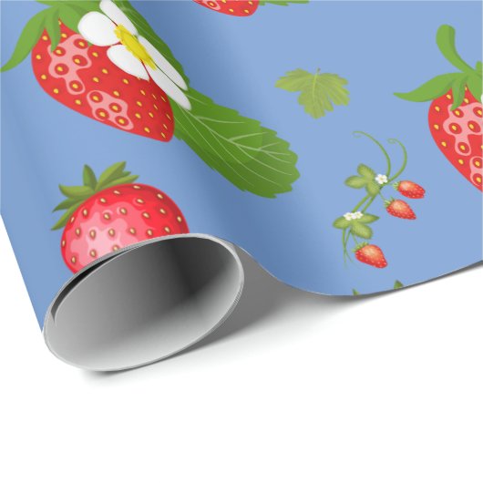 Aardbeien Cadeaupapier (Rol Hoek)