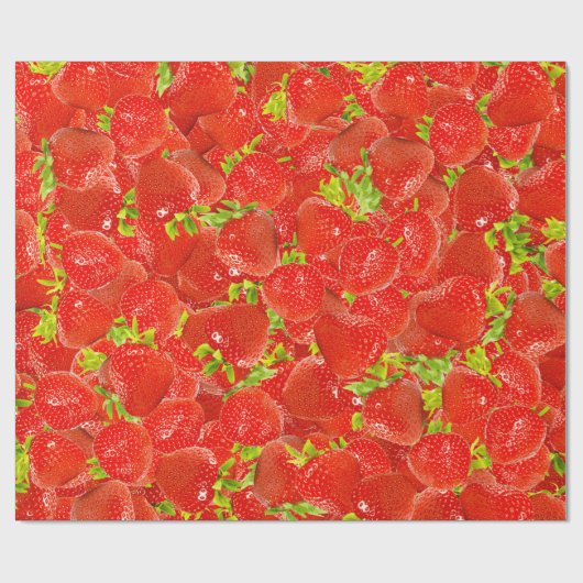 Aardbeien Cadeaupapier (Vlak)