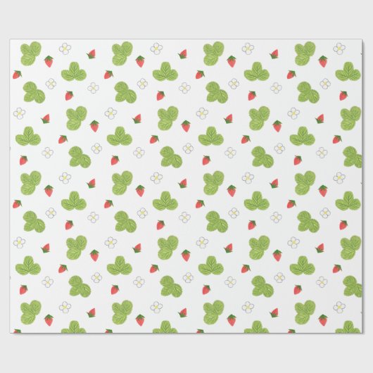 Aardbeien Cadeaupapier (Vlak)