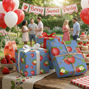 Aardbeien Cadeaupapier