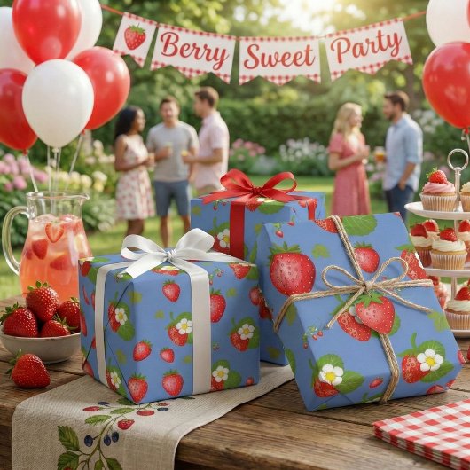 Aardbeien Cadeaupapier