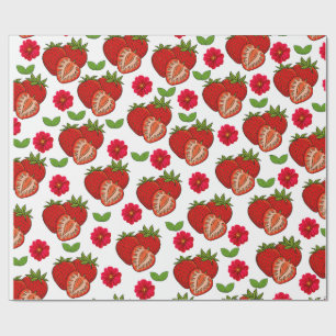 Aardbeien cadeaupapier
