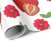 Aardbeien cadeaupapier (Rol Hoek)
