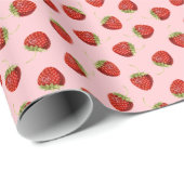 Aardbeien Cadeaupapier (Rol Hoek)