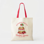 Aardbeien Cake Shortcake Bruids Bruiloft Verjaarda Tote Bag (Voorkant)