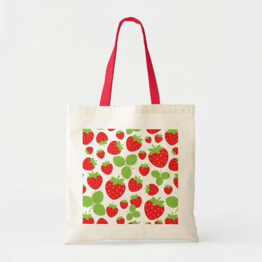 Aardbeien Canvas tas (Voorkant)