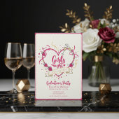 Aardbeien Champagne Galentines Dag Uitnodiging