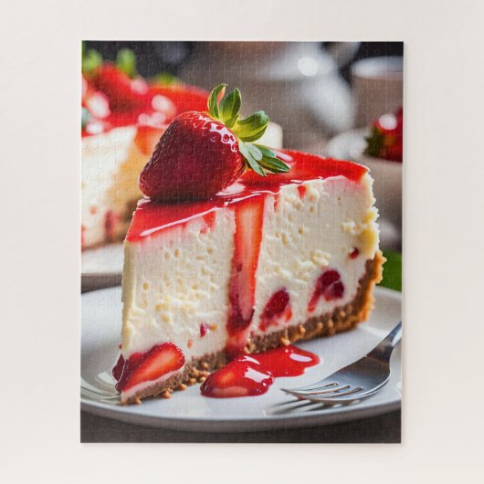 Aardbeien Cheesecake Legpuzzel (Verticaal)