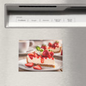 Aardbeien Cheesecake Magneet (Insitu (Vaatwasser))