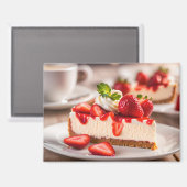 Aardbeien Cheesecake Magneet (Voorkant / Achterkant)