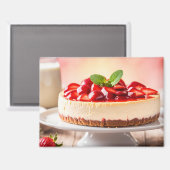 Aardbeien Cheesecake Magneet (Voorkant / Achterkant)