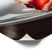 Aardbeien Cheesecake Perfect Poster (Hoek)